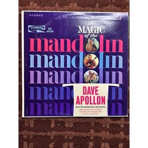 Dave Apollon The Magic of the Mandolin Coral Stereo Vinyl Record‎ LP Autographed